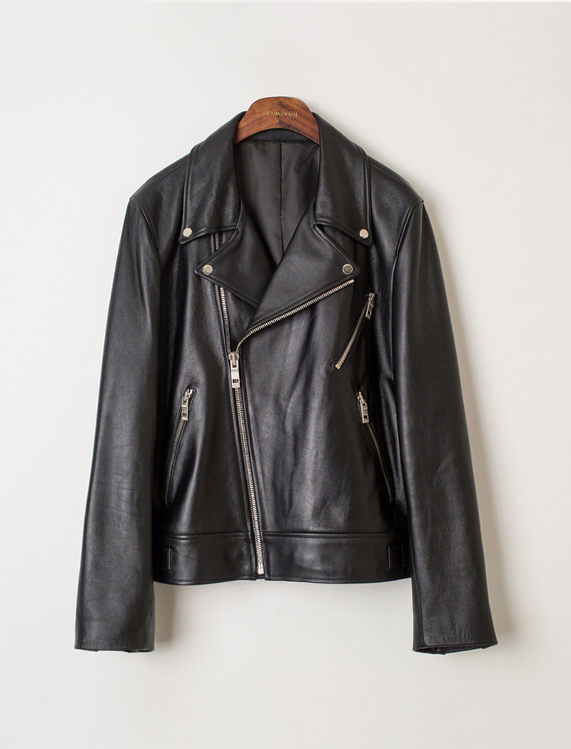 [YWZ]Basic Leather Jacket